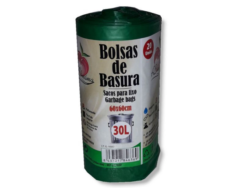 Bolsa de basura 30L Piumeta Verde
